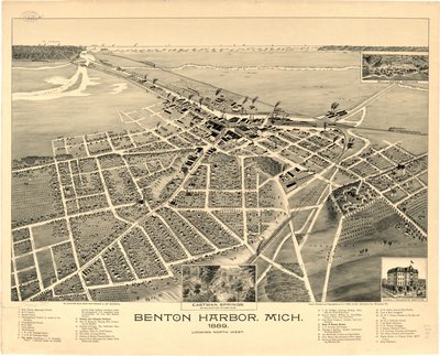 Benton Harbor, Mich. 1889 by C.J. Pauli and Co.